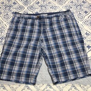 Tommy Hilfiger Blue and White Plaid Women’s Bermuda Shorts